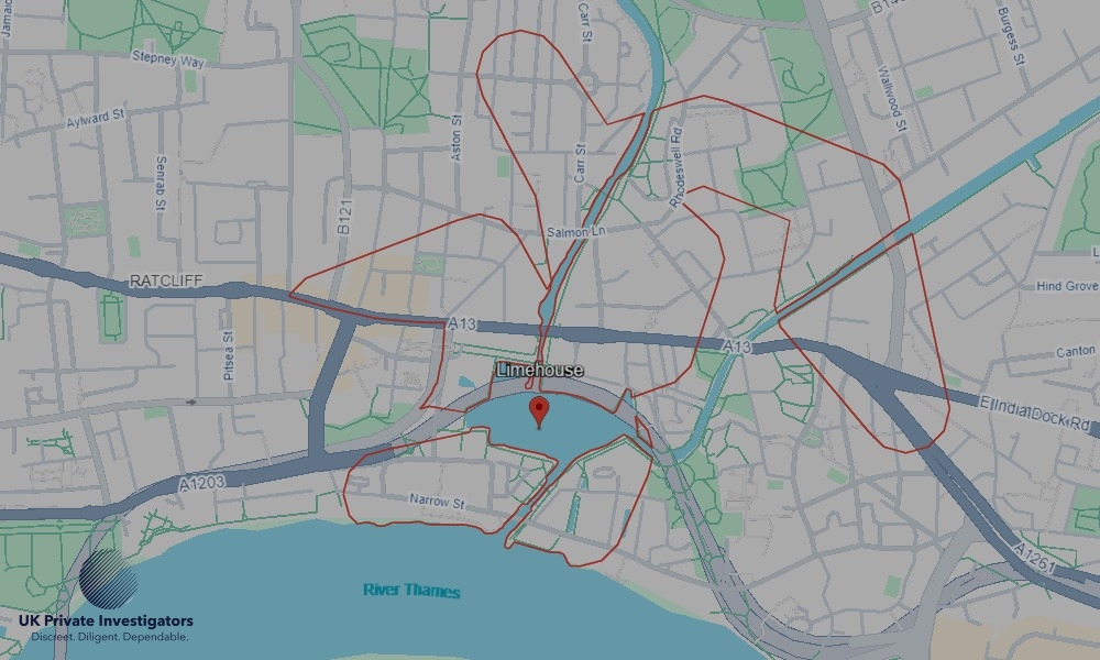 UK Private Investigators - Areas our detectives operate in Limehouse