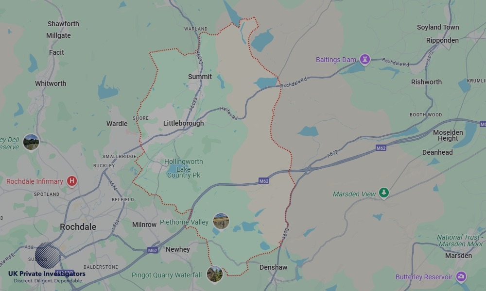 UK Private Investigators - Areas our detectives operate in Littleborough