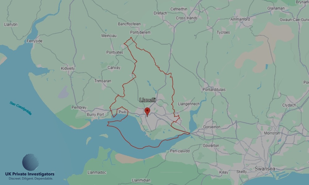 UK Private Investigators - Areas our detectives operate in LoLlanellindon