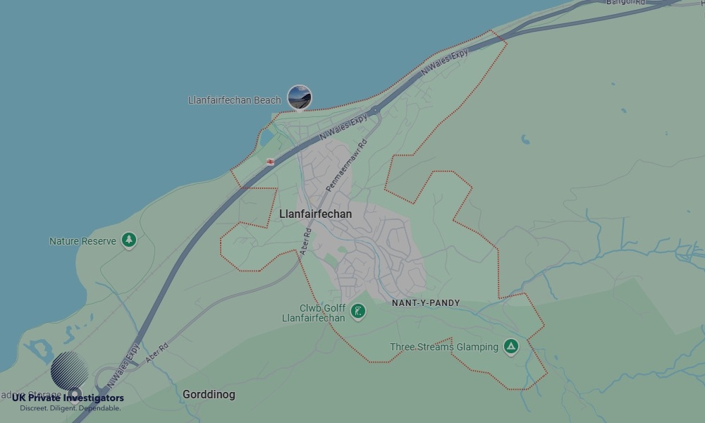 UK Private Investigators - Areas our detectives operate in Llanfairfechan