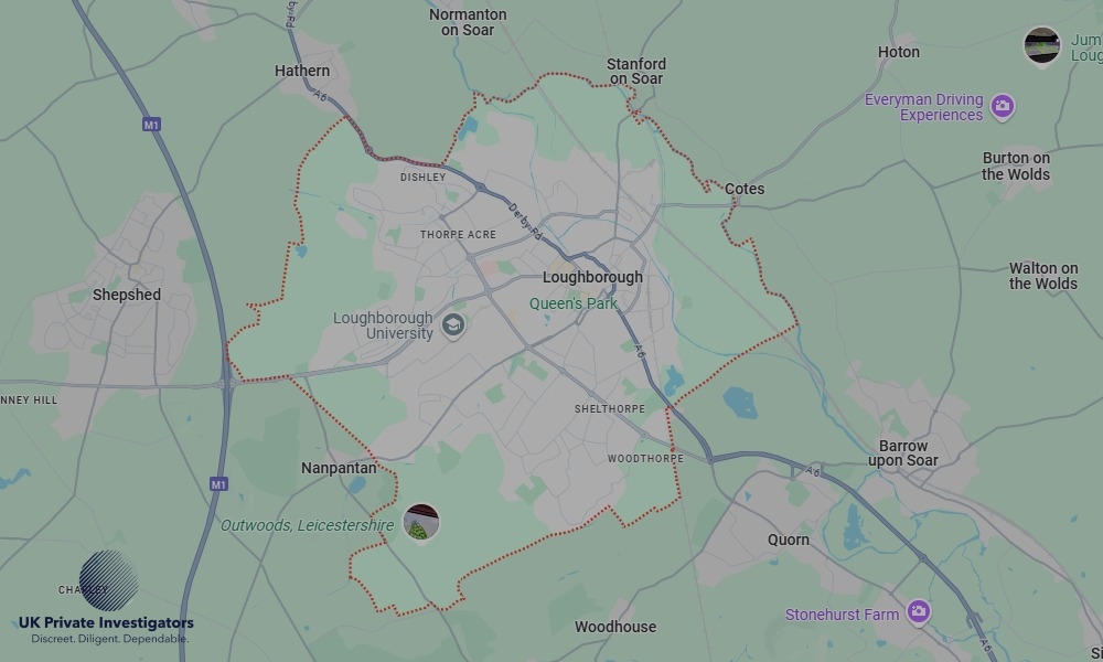 UK Private Investigators - Areas our detectives operate in LoLoughboroughndon