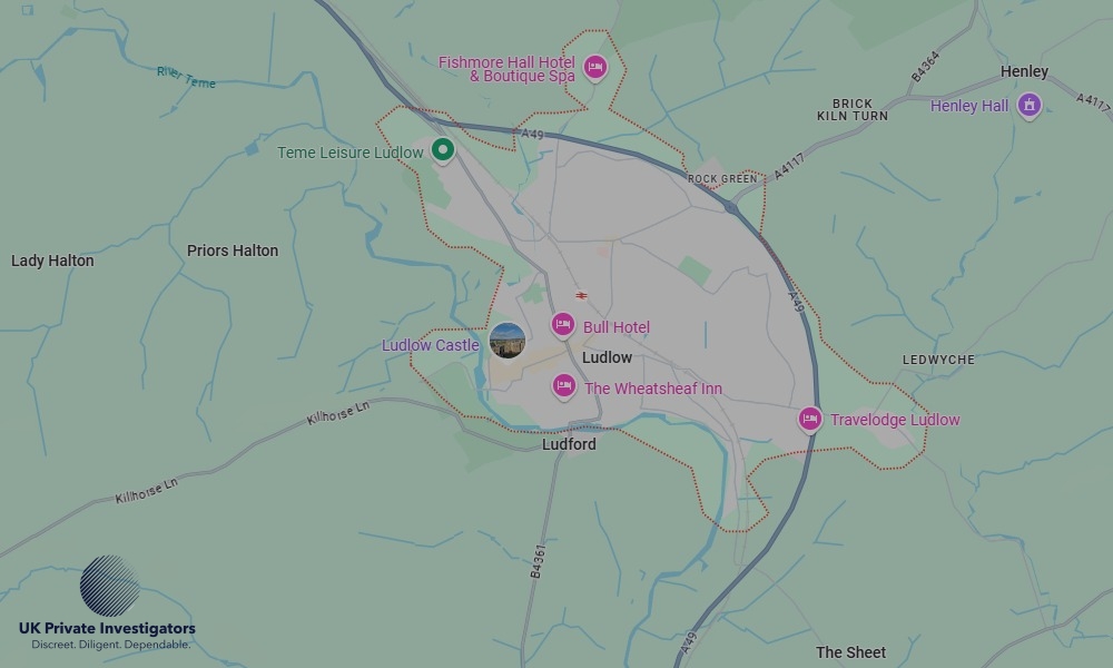 UK Private Investigators - Areas our detectives operate in Ludlow