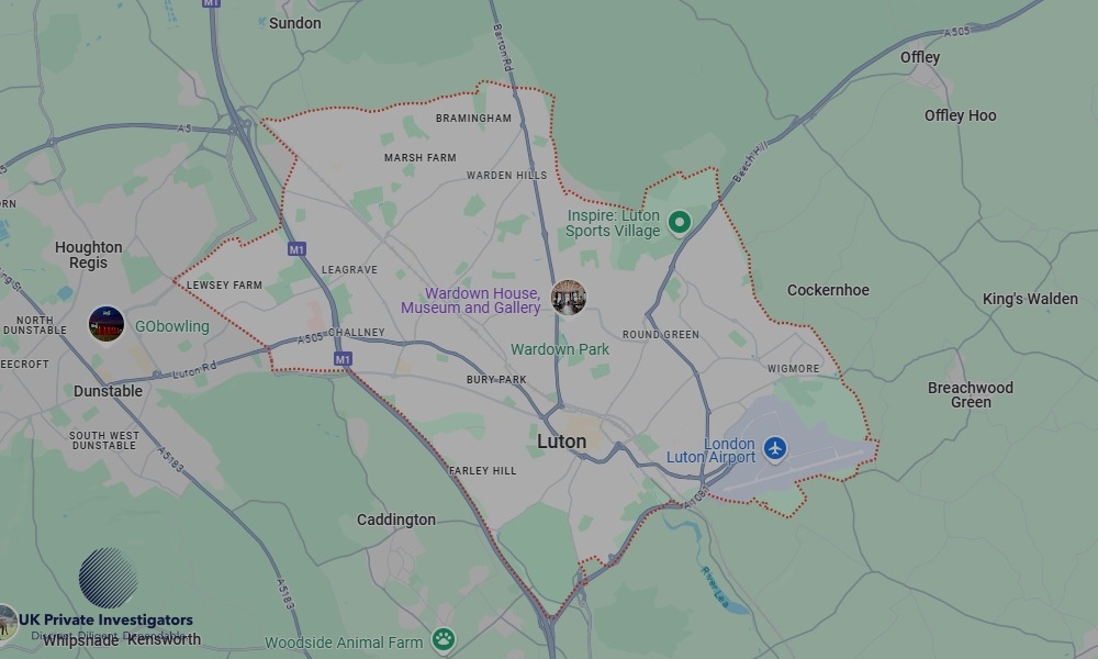 UK Private Investigators - Areas our detectives operate in LoLutonndon