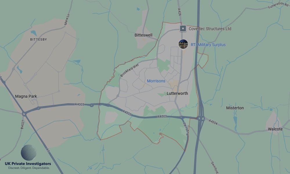 UK Private Investigators - Areas our detectives operate in Lutterworth