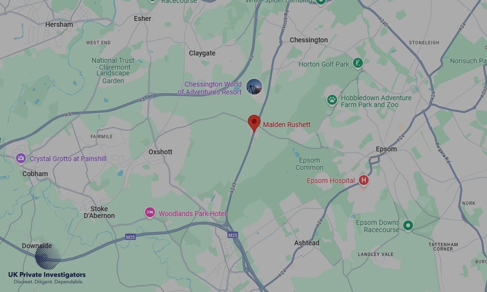 UK Private Investigators - Areas our detectives operate in Malden Rushett