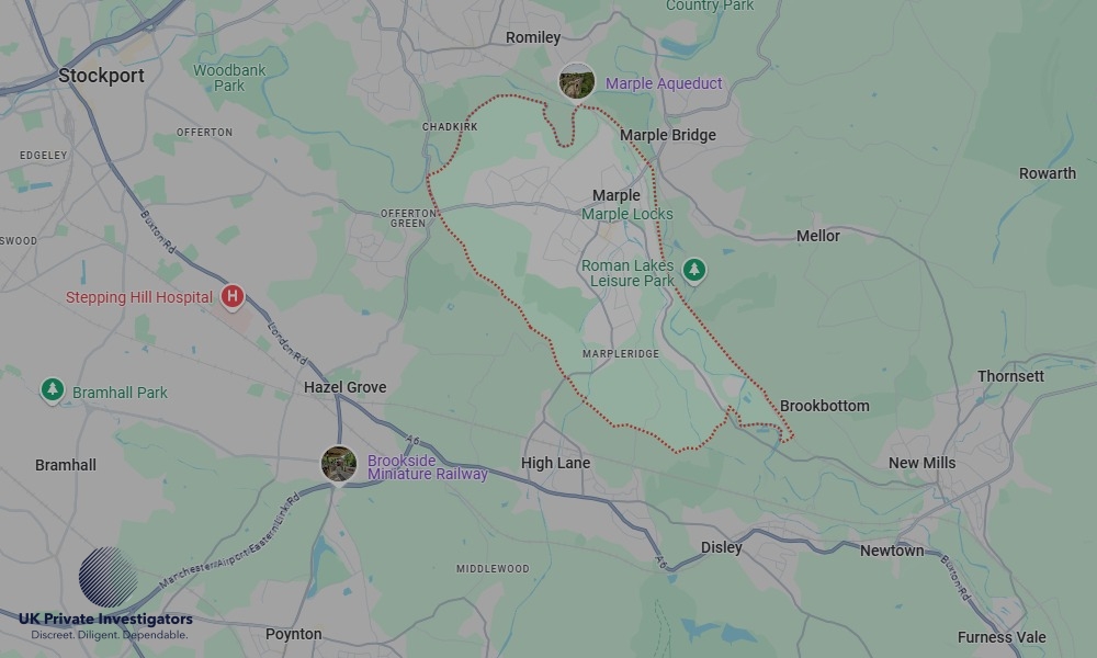 UK Private Investigators - Areas our detectives operate in Marple