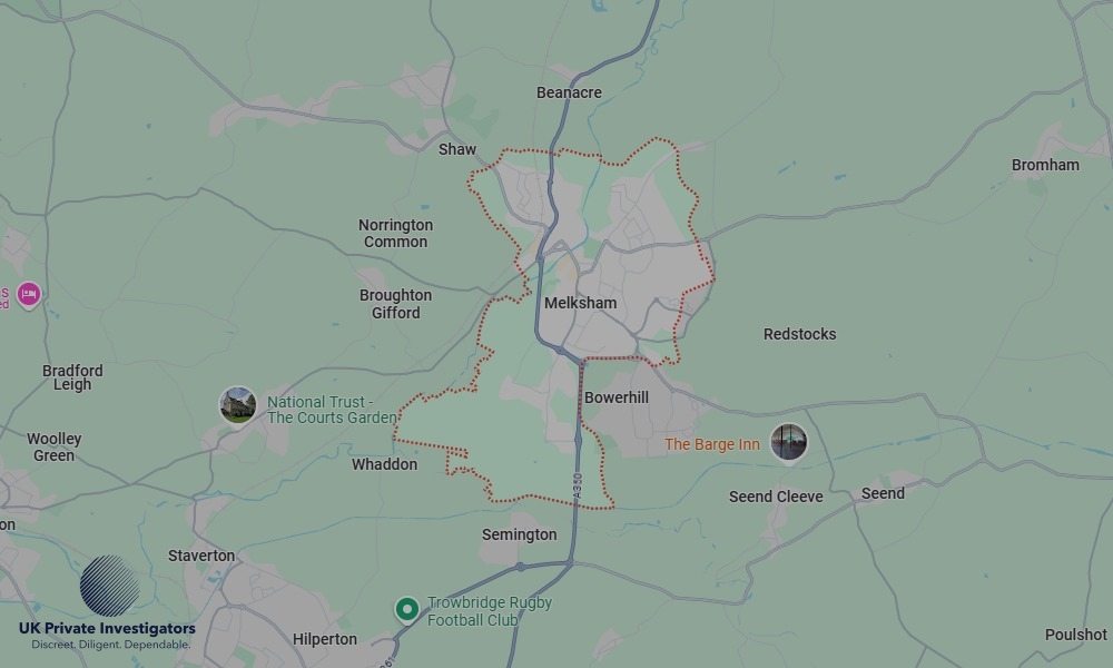 UK Private Investigators - Areas our detectives operate in Melksham
