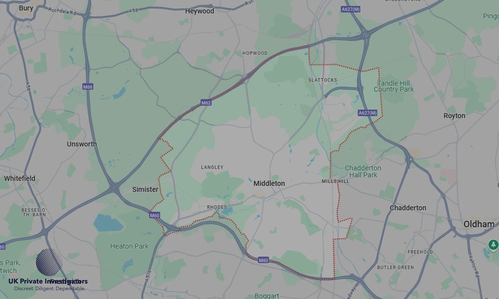 UK Private Investigators - Areas our detectives operate in LoMiddletonndon