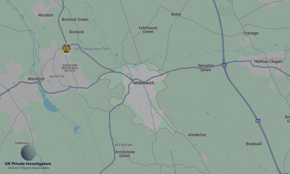 UK Private Investigators - Areas our detectives operate in Middlewich