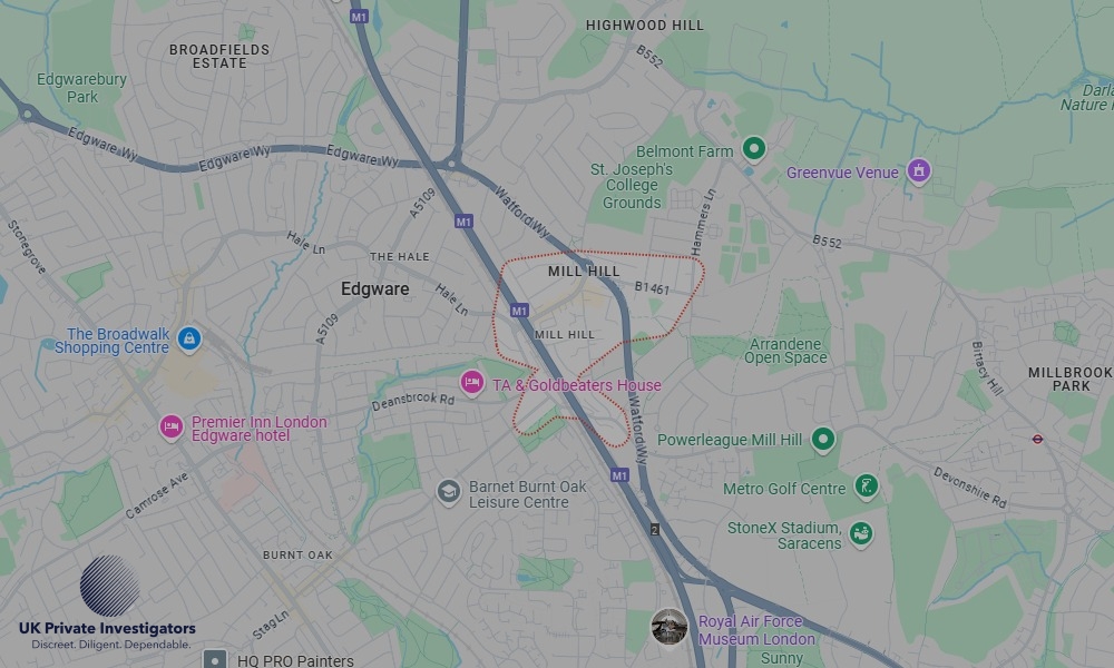 UK Private Investigators - Areas our detectives operate in Mill Hill