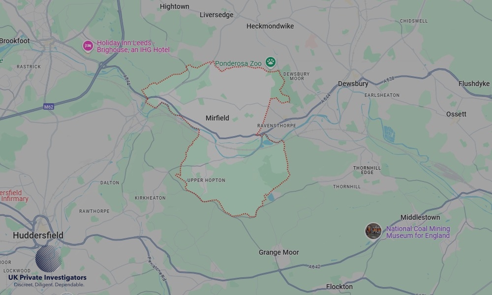 UK Private Investigators - Areas our detectives operate in Mirfield