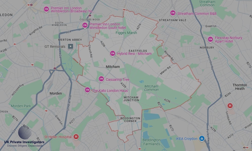 UK Private Investigators - Areas our detectives operate in Mitcham