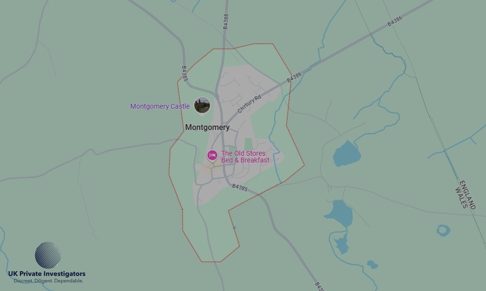UK Private Investigators - Areas our detectives operate in Montgomery