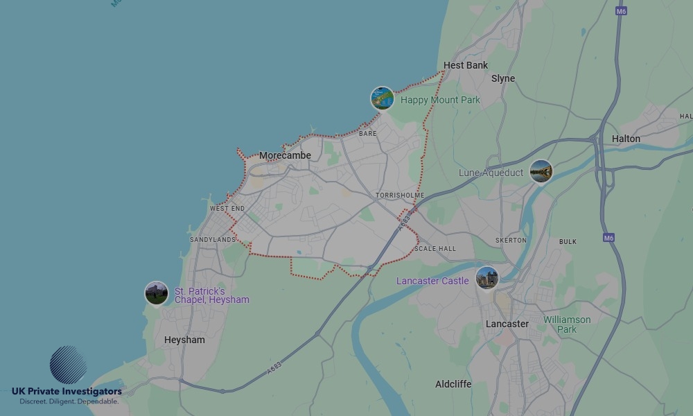 UK Private Investigators - Areas our detectives operate in LoMorecambendon