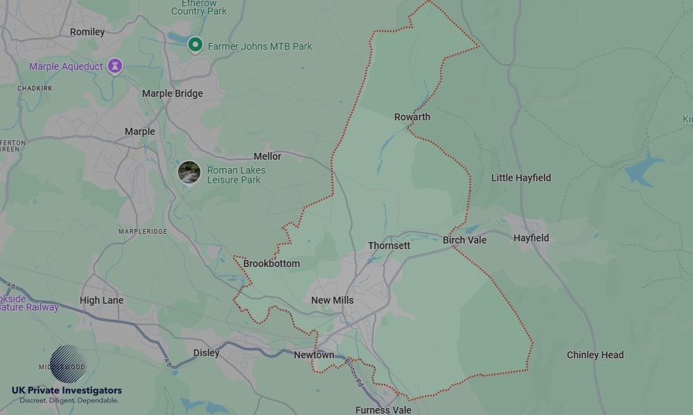 UK Private Investigators - Areas our detectives operate in New Mills