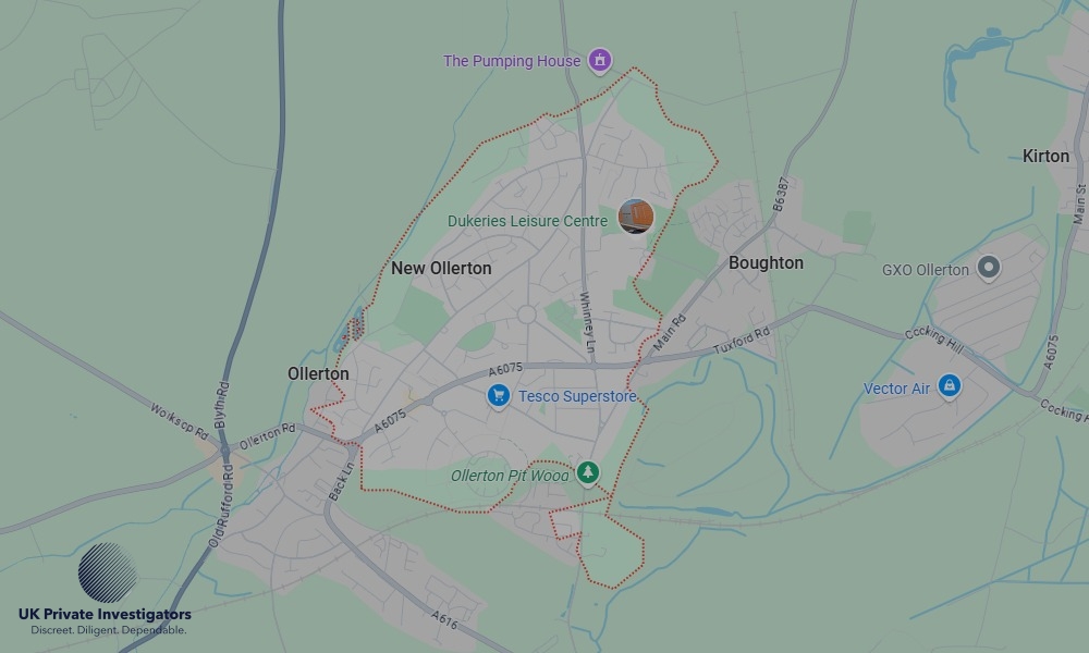 UK Private Investigators - Areas our detectives operate in New Ollerton