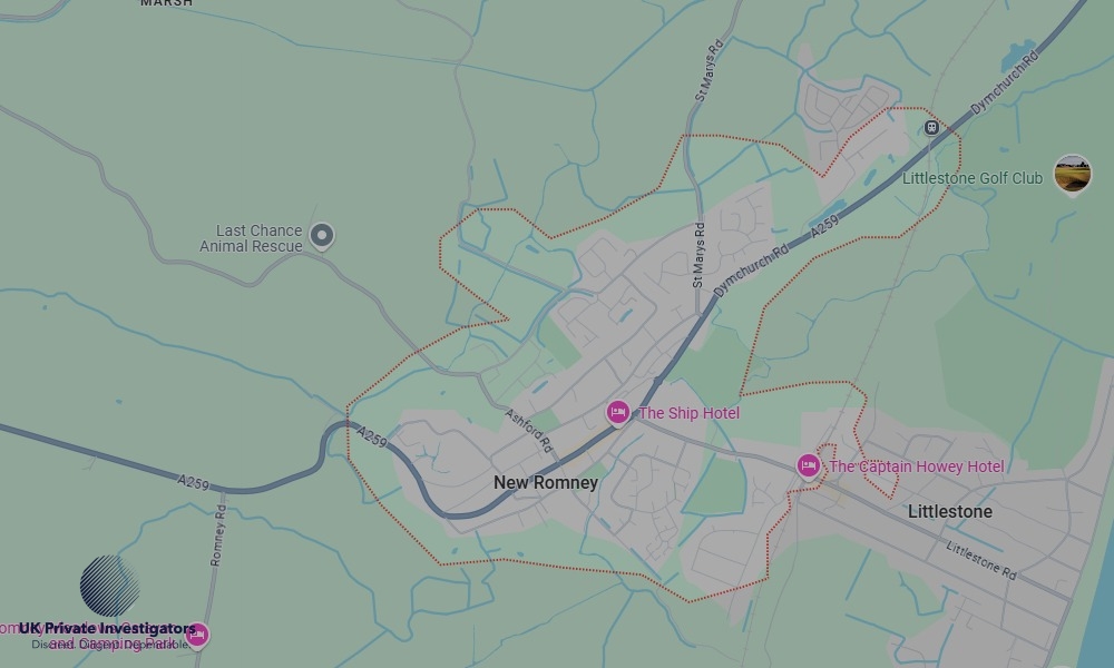 UK Private Investigators - Areas our detectives operate in New Romney
