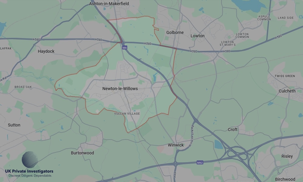 UK Private Investigators - Areas our detectives operate in Newton-le-Willows