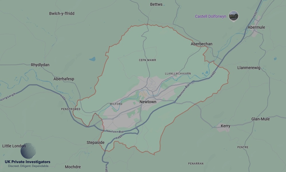 UK Private Investigators - Areas our detectives operate in Newtown