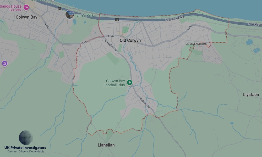 UK Private Investigators - Areas our detectives operate in Old Colwyn