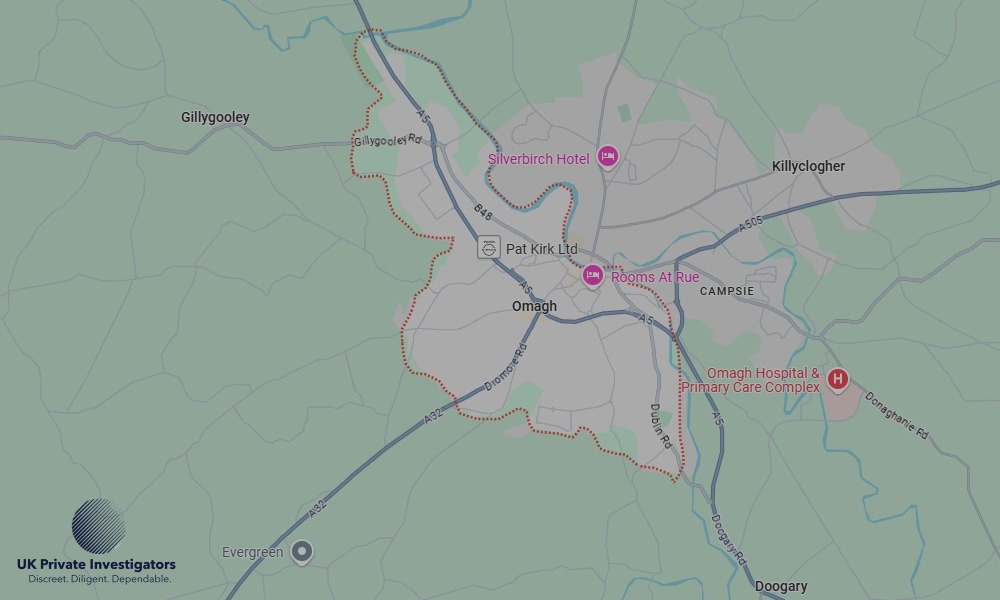 UK Private Investigators - Areas our detectives operate in Omagh
