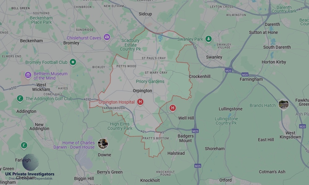 UK Private Investigators - Areas our detectives operate in Orpington