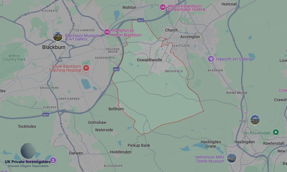 UK Private Investigators - Areas our detectives operate in Oswaldtwistle