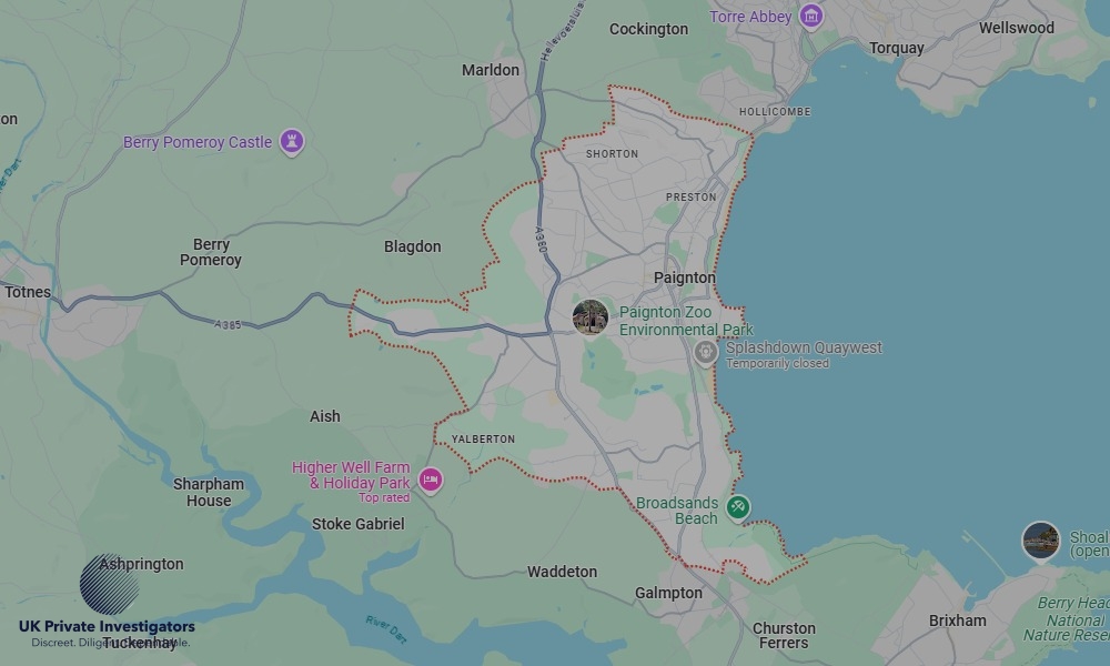 UK Private Investigators - Areas our detectives operate in LoPaigntonndon