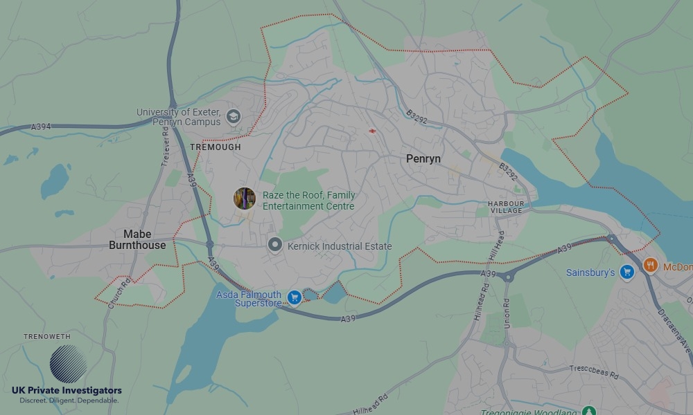 UK Private Investigators - Areas our detectives operate in Penryn
