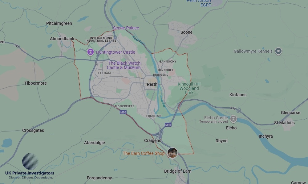 UK Private Investigators - Areas our detectives operate in LoPerthndon