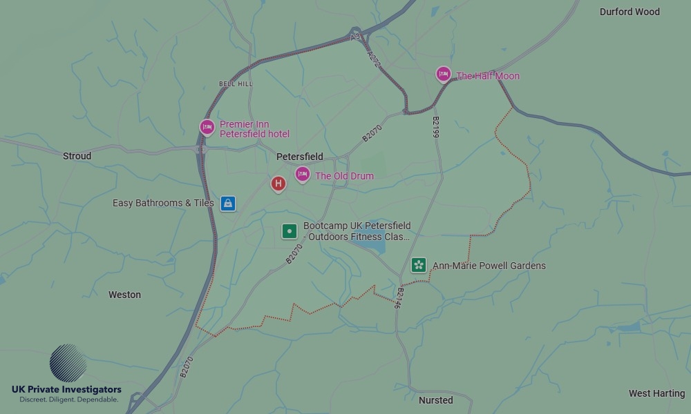 UK Private Investigators - Areas our detectives operate in Petersfield