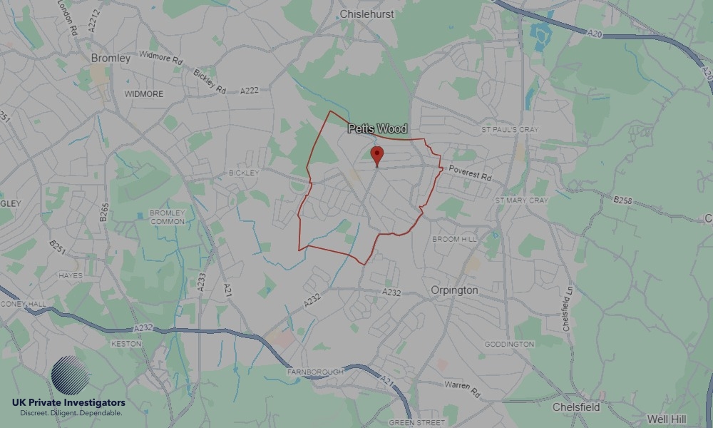 UK Private Investigators - Areas our detectives operate in Petts Wood