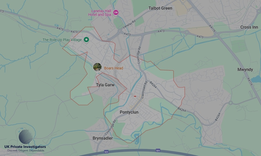 UK Private Investigators - Areas our detectives operate in Pontyclun