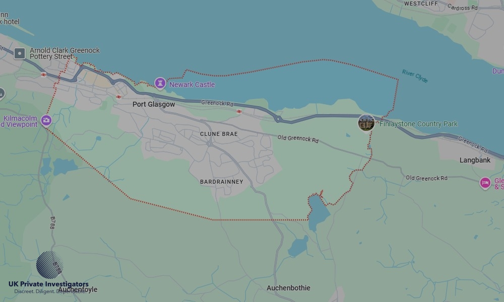 UK Private Investigators - Areas our detectives operate in Port Glasgow