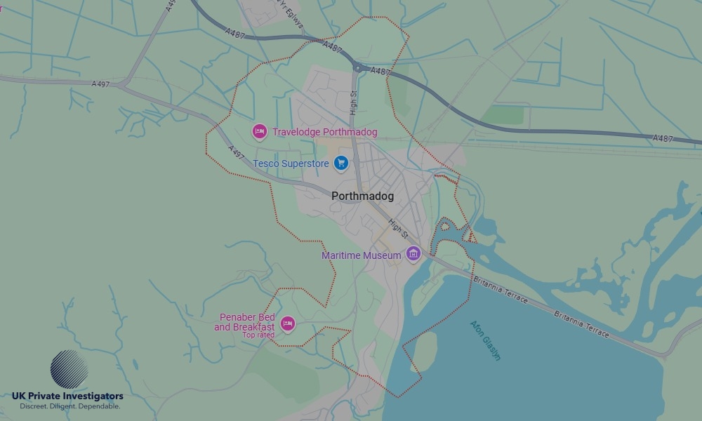 UK Private Investigators - Areas our detectives operate in Porthmadog