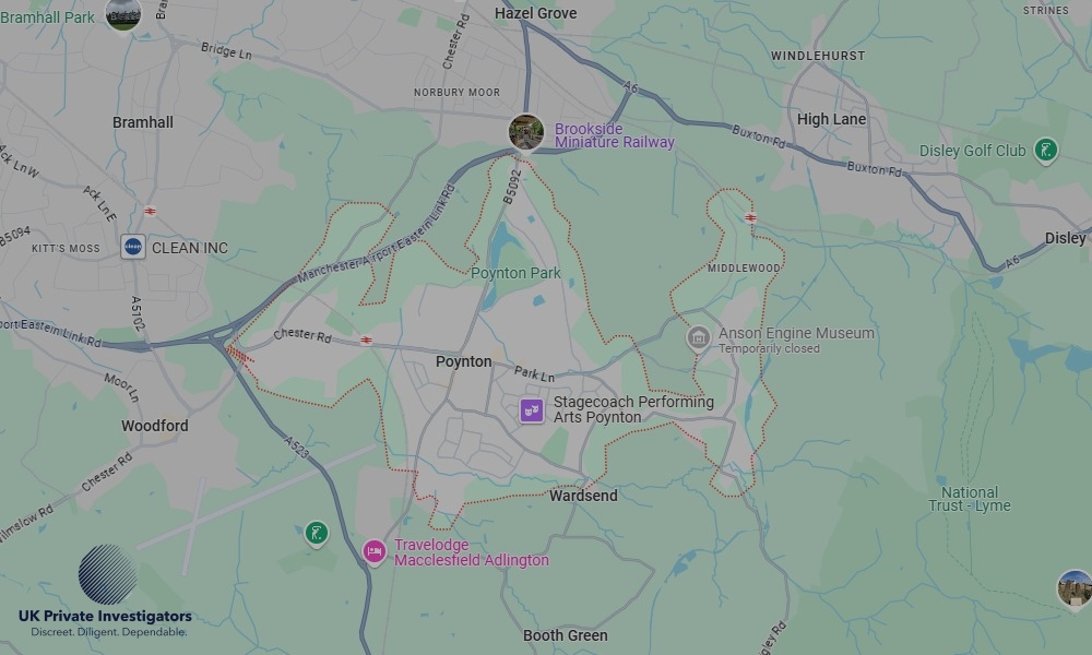 UK Private Investigators - Areas our detectives operate in Poynton