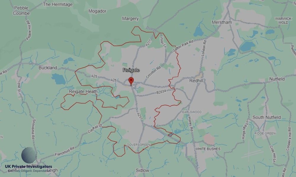 UK Private Investigators - Areas our detectives operate in Reigate