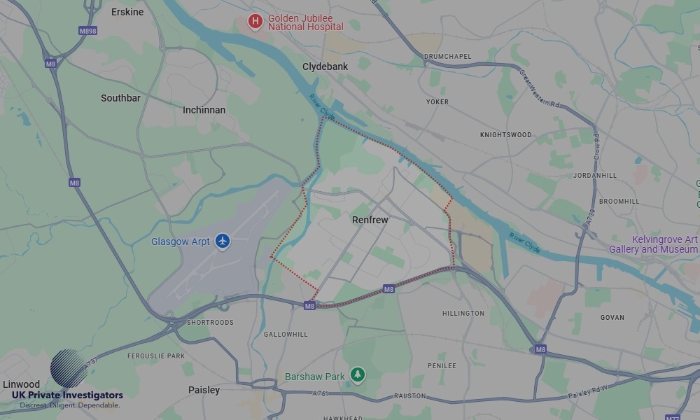 UK Private Investigators - Areas our detectives operate in Renfrew