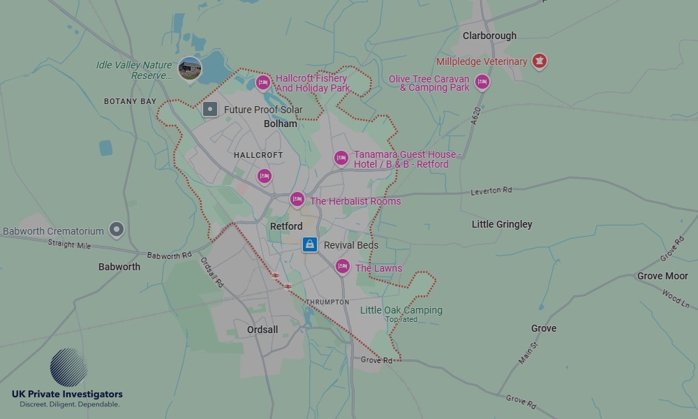 UK Private Investigators - Areas our detectives operate in Retford