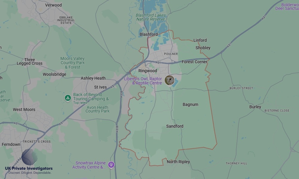 UK Private Investigators - Areas our detectives operate in Ringwood