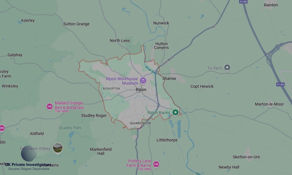 UK Private Investigators - Areas our detectives operate in Ripon