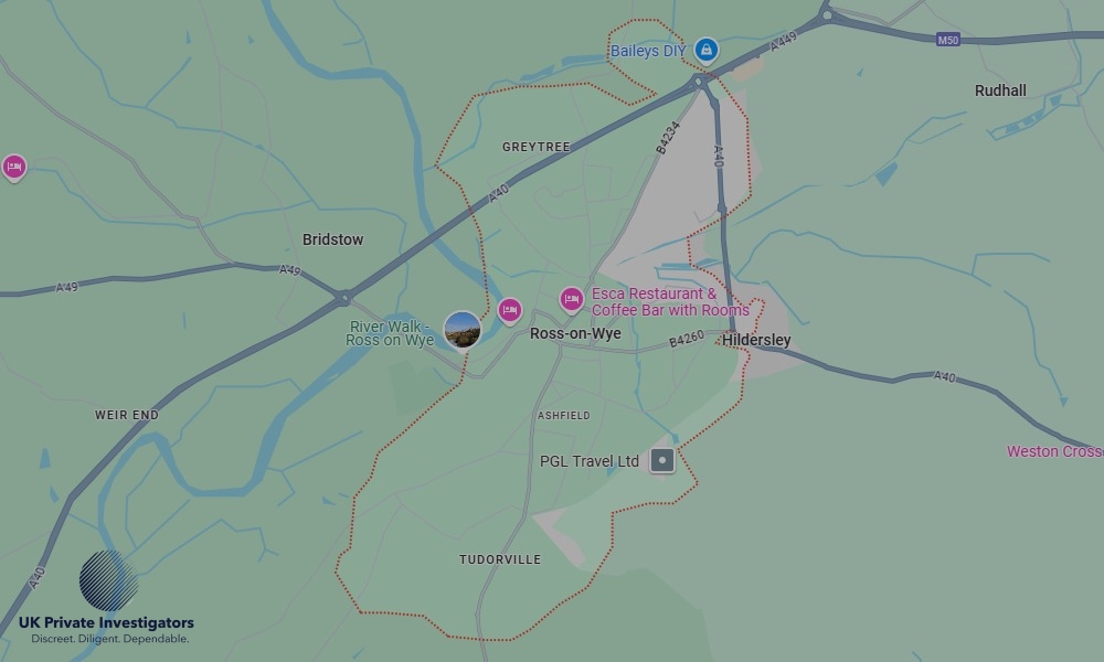 UK Private Investigators - Areas our detectives operate in Ross-on-Wye