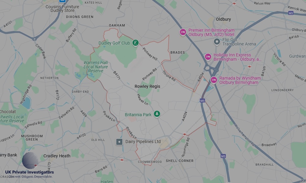 UK Private Investigators - Areas our detectives operate in LoRowley Regisndon