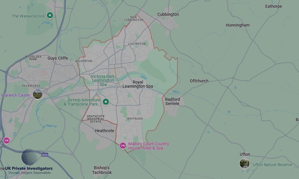 UK Private Investigators - Areas our detectives operate in LoRoyal Leamington Spandon