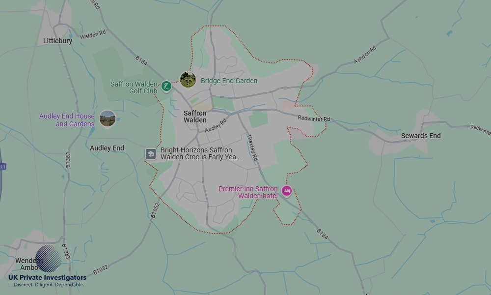 UK Private Investigators - Areas our detectives operate in Saffron Walden