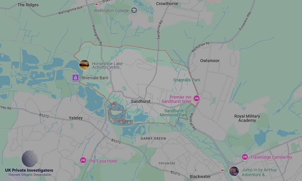 UK Private Investigators - Areas our detectives operate in Sandhurst