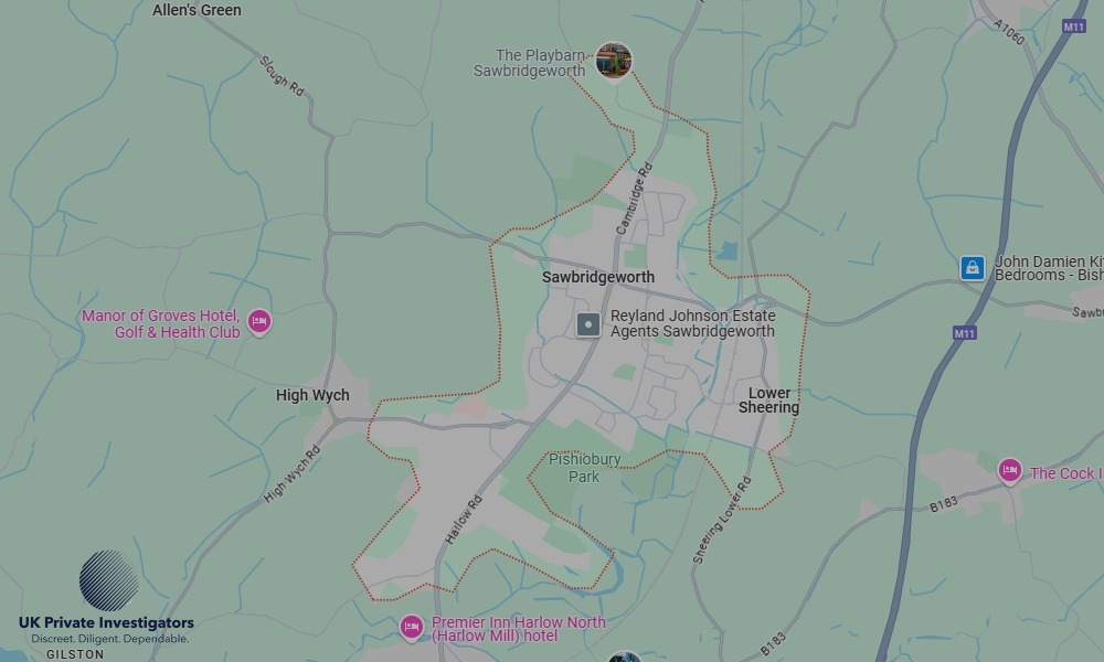 UK Private Investigators - Areas our detectives operate in Sawbridgeworth