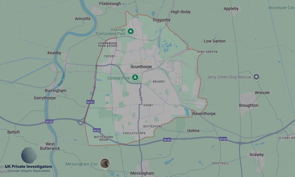 UK Private Investigators - Areas our detectives operate in LoScunthorpendon