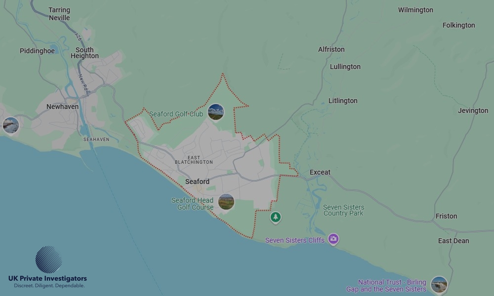 UK Private Investigators - Areas our detectives operate in Seaford