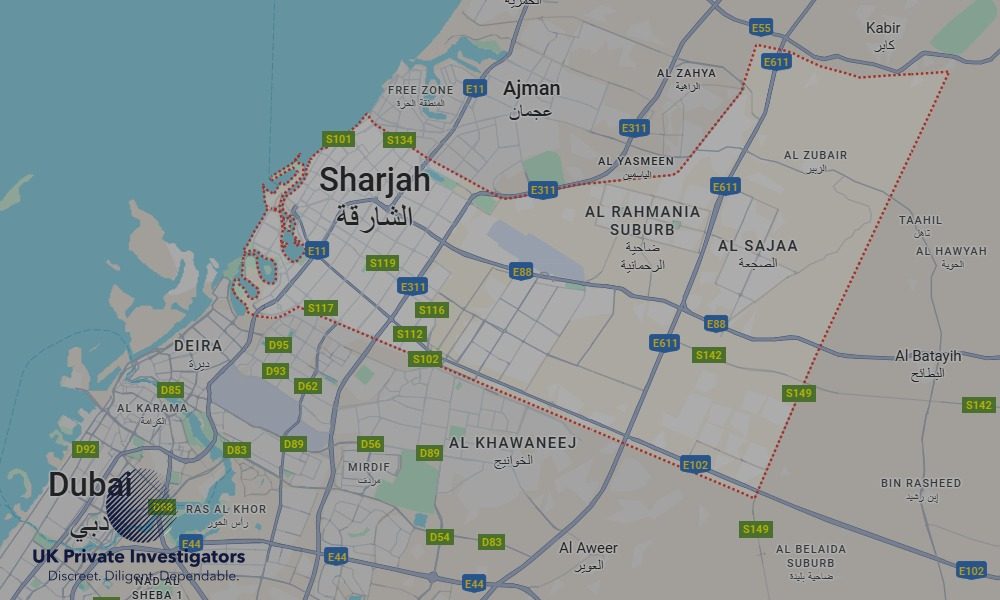 UK Private Investigators - Areas our detectives operate in Sharjah